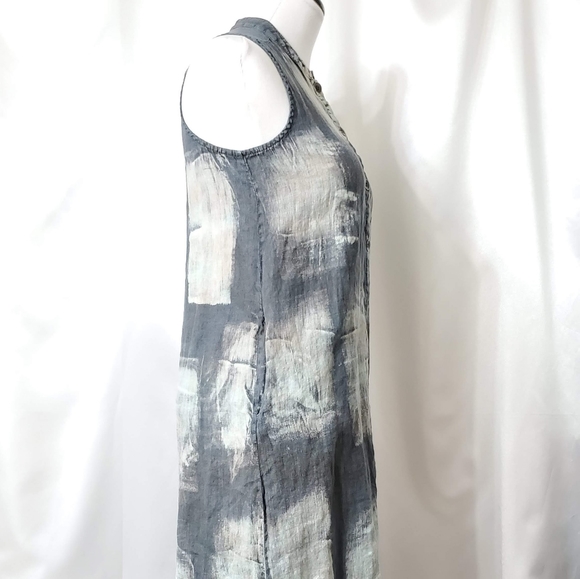 Beau Jours Tie Dye Button Up Lagenlook Shirt Dres - Picture 5 of 6